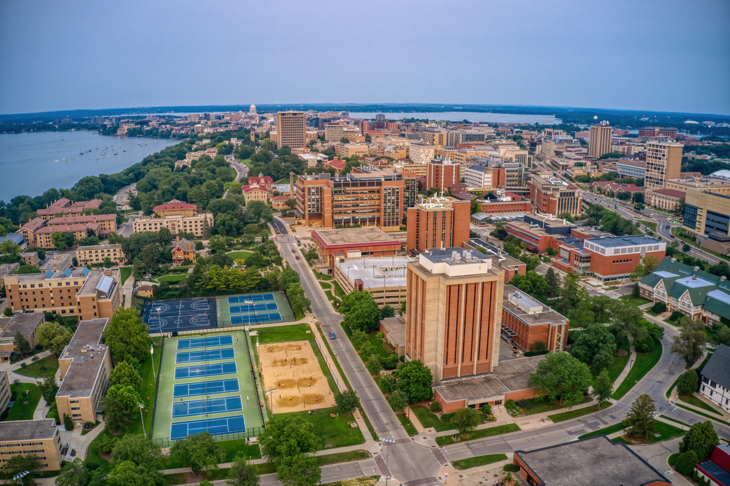 Panoramic image of Madison, Wisconsin - Student apartments